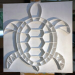 Witte 3D schildpad